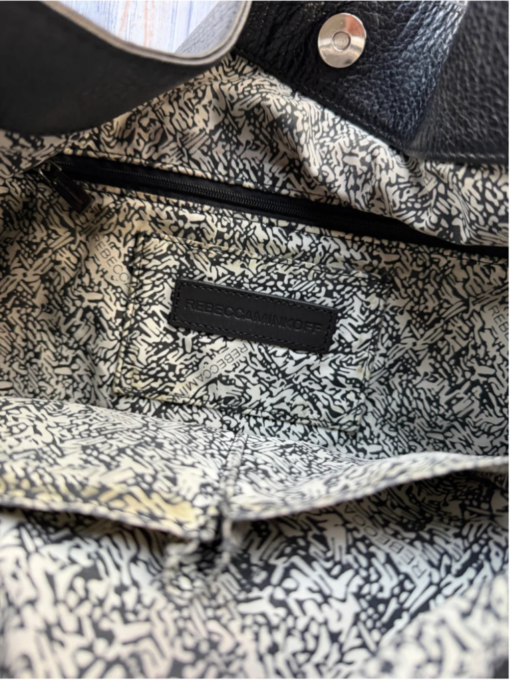 Rebecca Minkoff Moto hobo bucket bag black pebbled Leather purse  Hobo